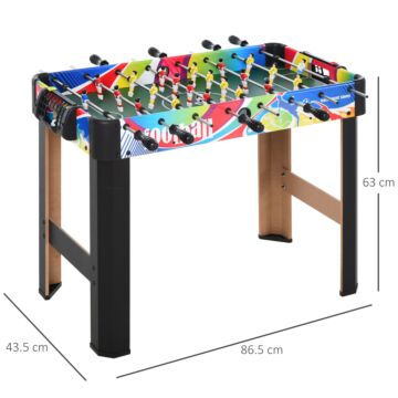 Homcom 2.8ft Foosball Table Football Game Table Arcades Competition Sized For Indoor, Game Room, Bars