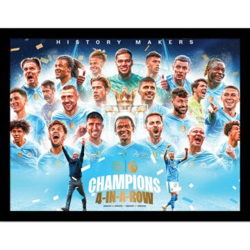 Manchester City Fc Premier League Champions Framed Picture 16 X 12