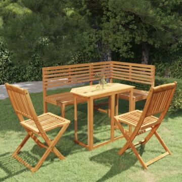 Vidaxl 4 Piece Bistro Set Solid Acacia Wood