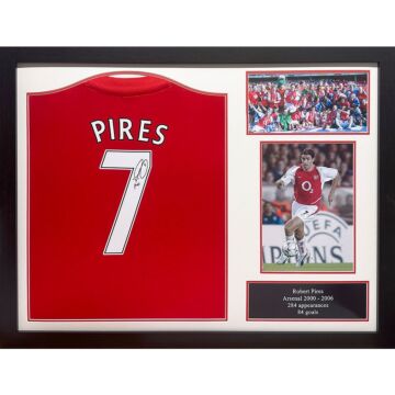 Arsenal Fc Pires Signed Shirt (framed)