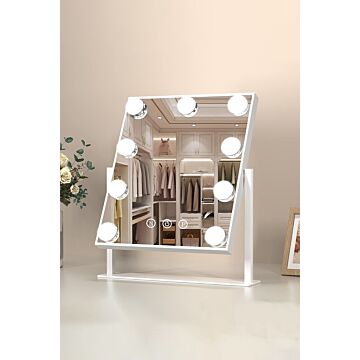 Vanity Mirror With Lights,3 Lighting Modes,touch Screen Control With A Usb Wire,tabletop Cosmetic Mirror For Bedroom