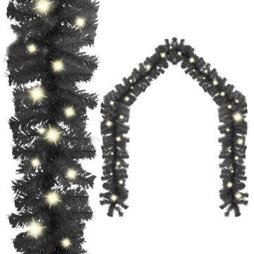 Vidaxl Christmas Garland With Led Lights 10 M Black