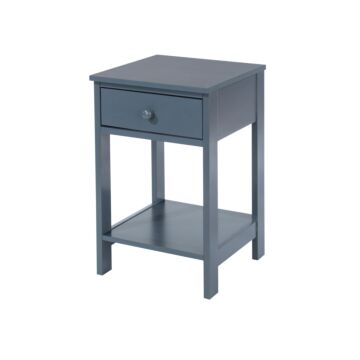Painted Blue Shaker, 1 Drawer Petite Bedside Cabinet