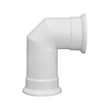 Adam Angled Decorative Stove Pipe In White