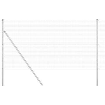Vidaxl Welded Wire Fence With 13 Posts 1.4x50 M Galvanised Steel