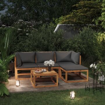Vidaxl 5 Piece Garden Lounge Set With Cushions Solid Wood Acacia (uk/ie/fi/no Only)