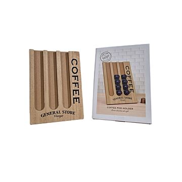 General Store Wooden Coffee Pod Holder 26x18cm