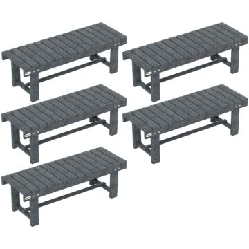 Outsunny 2-seater Garden Wooden Bench, Grey
