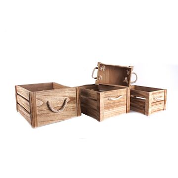 Set Of Four Wooden Crates