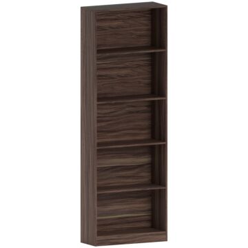 Cambridge 5 Tier Extra Large Bookcase, Walnut