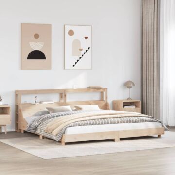 Vidaxl Bed Frame With Headboard 200x200 Cm Solid Wood Pine