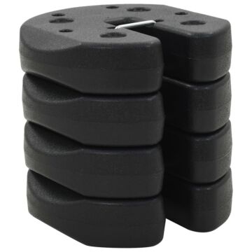 Vidaxl Gazebo Weight Plates 4 Pcs Black 220x50 Mm Concrete