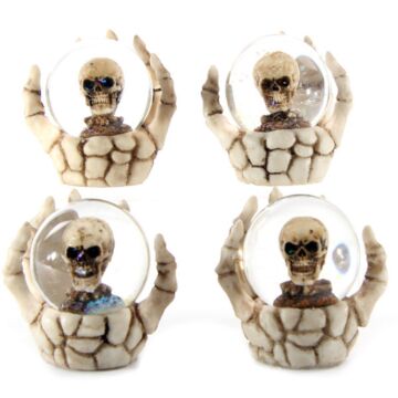 Fantasy Skeleton Hand And Skull Snow Globe