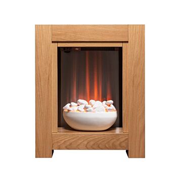 Adam Monet Fireplace Suite In Oak With Electric Fire, 23 Inch