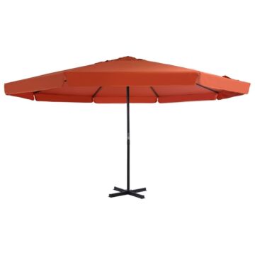 Vidaxl Garden Parasol With Aluminium Pole 500 Cm Terracotta