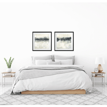 Neutral Horizon Ii By Jennifer Goldberger - Framed Art