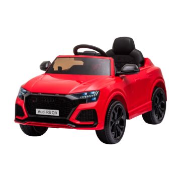 Homcom Audi Rs Q8 6v Kids Electric Ride On Car, Kids Electric Toy With Parental Remote Control Music Lights Usb Mp3, Red