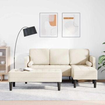 Vidaxl 2 Piece Sofa Set With Cushions Linen