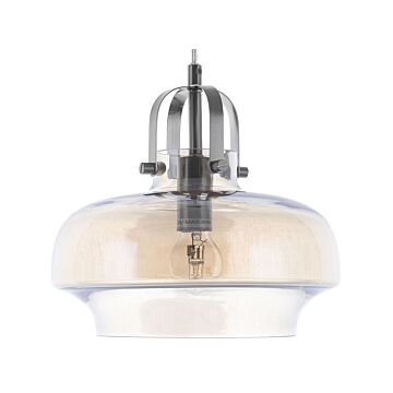 Pendant Lamp Tinted Gold Glass Industrial Ceiling Light Beliani