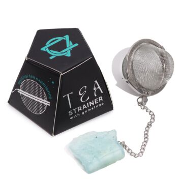 Raw Crystal Gemstone Tea Strainer - Aquamarine
