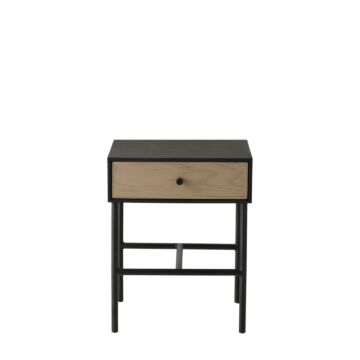 Carbury 1 Drawer Bedside Table 400x400x500mm