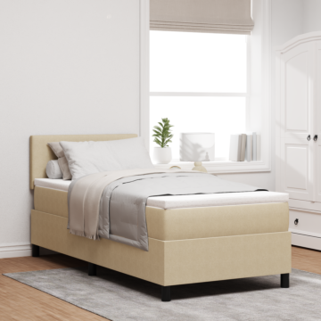 Vidaxl Box Spring Bed With Mattress Light Green Grey 80x200 Cm Corduroy Fabric
