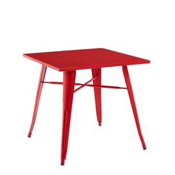 80x80x76cm Red Metaltable