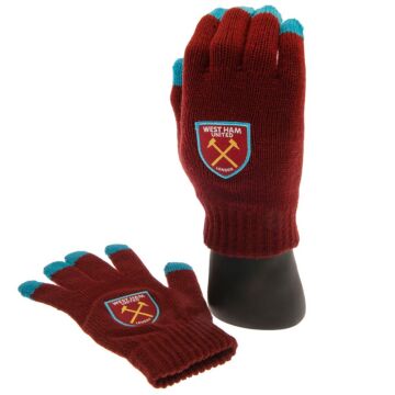 West Ham United Fc Touchscreen Knitted Gloves Adults