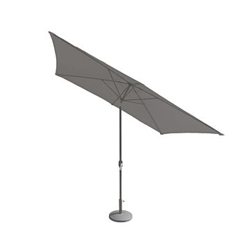 Grey 2.4mx3m Crank And Tilt Rectangular Parasolgrey Powder Coated Pole (38mm Pole, 8 Ribs)this Parasol Is Made Using Polyester Fabric Which Has A Weather-proof Coating & Upf Sun Protection Level 50