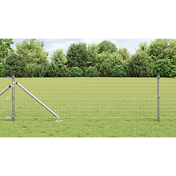 Vidaxl Euro Fence With 13 Spike Posts 0.4x50 M Galvanised Steel