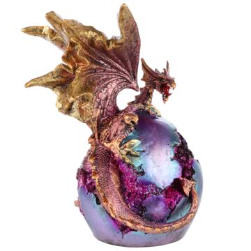 Geode Fire Egg Led Dark Legends Dragon Figurine