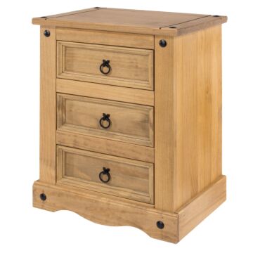 Corona 3 Drawer Bedside Cabinet