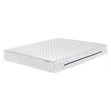 Pocket Spring Mattress Firm White 140 X 200 Cm Polyester With Cooling Memory Foam With Zip Beliani