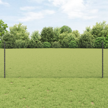 Vidaxl Fence Posts 11 Pcs U-channel Grey 80 Cm Steel, Vidaxl Hexagon Fence Grey 0.8x100 M Steel