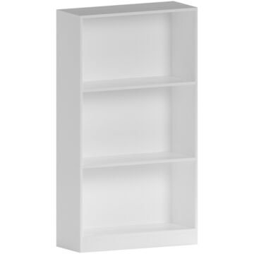 Cambridge 3 Tier Medium Bookcase, White