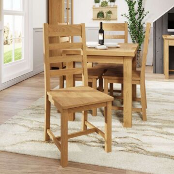 Ladder Back Chair Medium Oak Finish