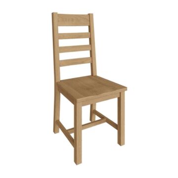 Ladder Back Chair Medium Oak Finish