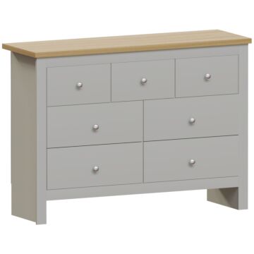 Vida Designs Arlington 4+3 Drawer Chest, Grey