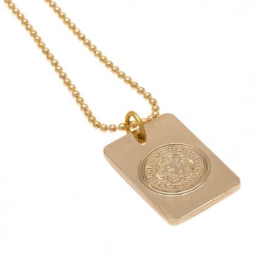 Leicester City Fc Gold Plated Dog Tag & Chain