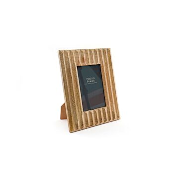 Ribbed Wooden Photo Frame