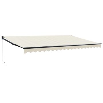 Vidaxl Retractable Awning Cream 5x3 M Fabric And Aluminium