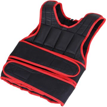 Homcom 10kg Adjustable Exercise Workout Metal Sand Weight Vest Red