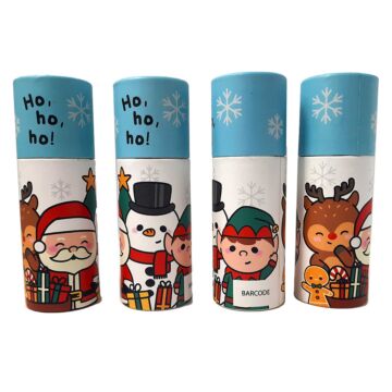 Fun Kids Colouring Pencil Tube - Christmas Festive Friends