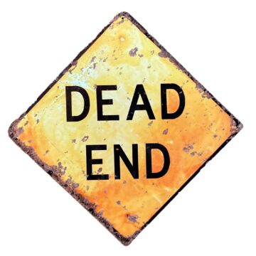 Metal Square Wall Sign - Dead End