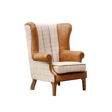 Fluted Wing Chair Natural/tan