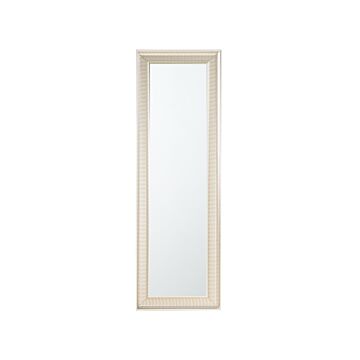 Wall Hanging Mirror Gold 51 X 141 Cm Synthetic Frame Modern Glam Style Living Room Bedroom Beliani