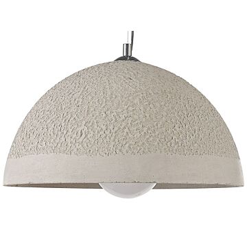 1-light Pendant Ceiling Globe Grey Concrete Industrial Beliani