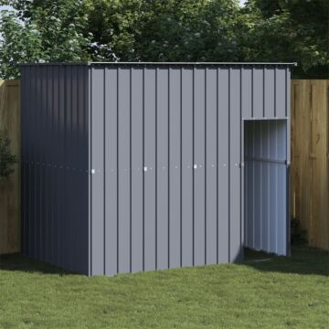Vidaxl Dog House With Roof Anthracite 214x153x181 Cm Galvanised Steel