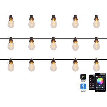 Led Lighting Chain With 15 Lights Multicolour App-controlled Colour Changing 1250 Cm With Timer Switch Remote Control Christmas Lights Living Room Beliani