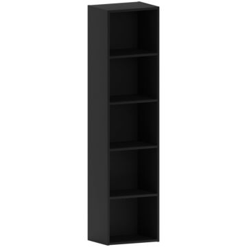 Vida Designs Oxford 5 Tier Cube Bookcase, Black